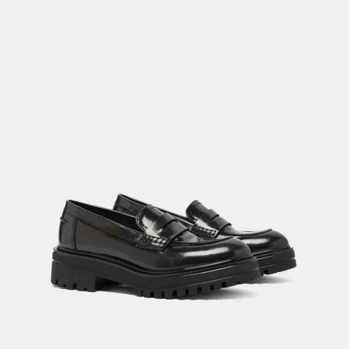 Women Loafers With Notched Soles Grey JONAK Loafers