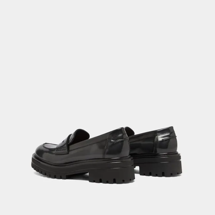 Women Loafers With Notched Soles Grey JONAK Loafers