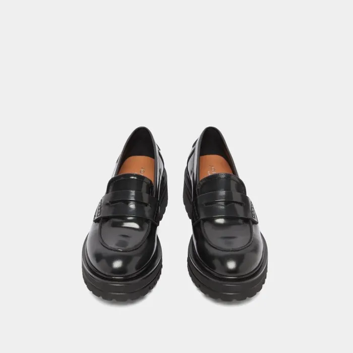 Women Loafers With Notched Soles Grey JONAK Loafers