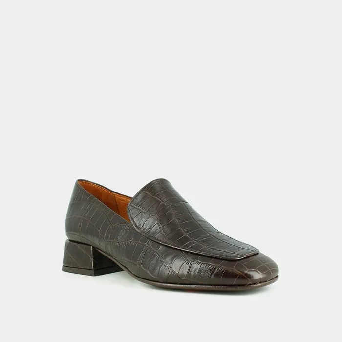 Women Loafers With Rounded Toes Brown JONAK Loafers