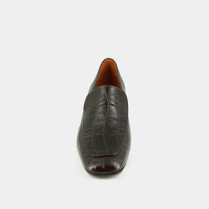 Women Loafers With Rounded Toes Brown JONAK Loafers