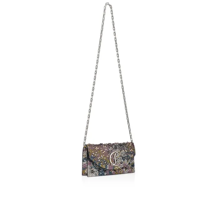 Women Loubi54 Clutch 8211 Metallic Suede And Eternity Strass 8211 Multicolor Christian Louboutin Shoulder Bags