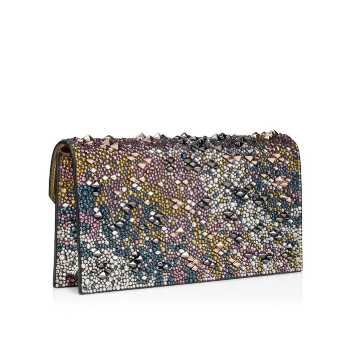 Women Loubi54 Clutch 8211 Metallic Suede And Eternity Strass 8211 Multicolor Christian Louboutin Shoulder Bags