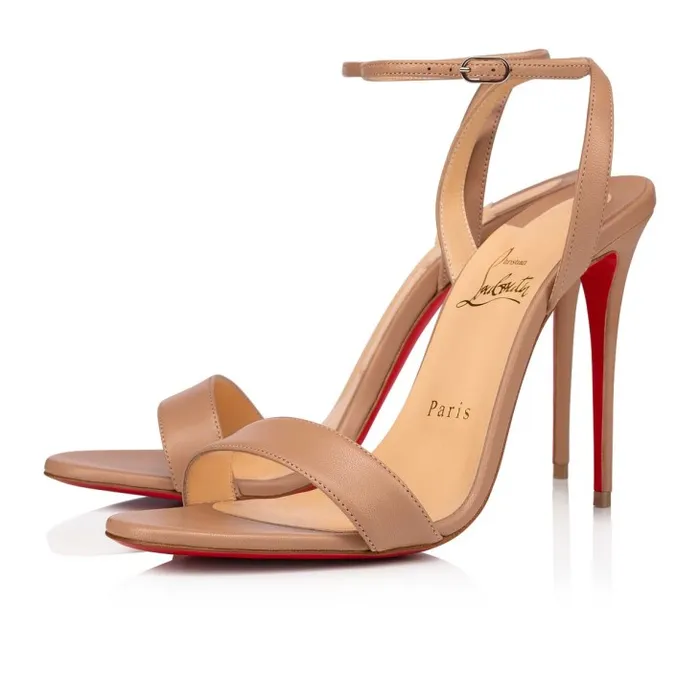 Women Loubigirl 100 Mm Sandals 8211 Nappa Leather 8211 Blush Christian Louboutin Sandals and Slides