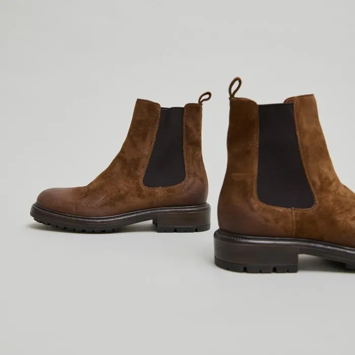 Women Lowboots With Elastic Straps And Notched Soles Cognac JONAK Ankle Boots Lowboots Women Lowboots With Elastic Straps And Notched Soles Cognac JONAK Ankle Boots Lowboots