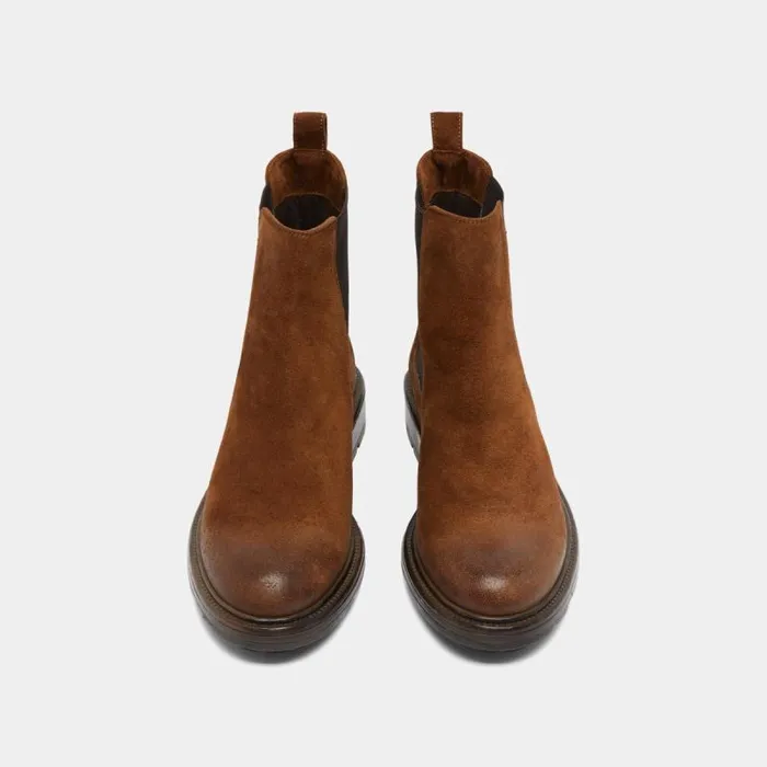 Women Lowboots With Elastic Straps And Notched Soles Cognac JONAK Ankle Boots Lowboots Women Lowboots With Elastic Straps And Notched Soles Cognac JONAK Ankle Boots Lowboots