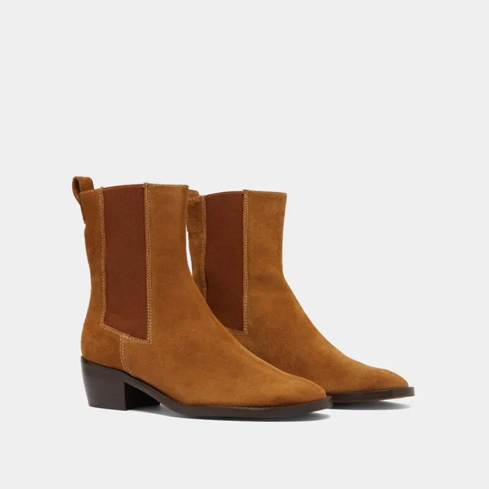 Women Lowboots With Elastics Cognac JONAK Ankle Boots Lowboots