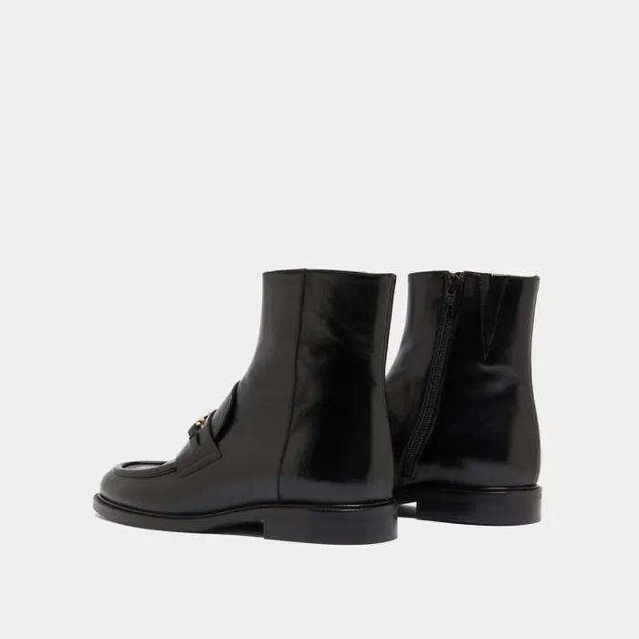 Women Lowboots With Gold Bits Black JONAK Ankle Boots Lowboots