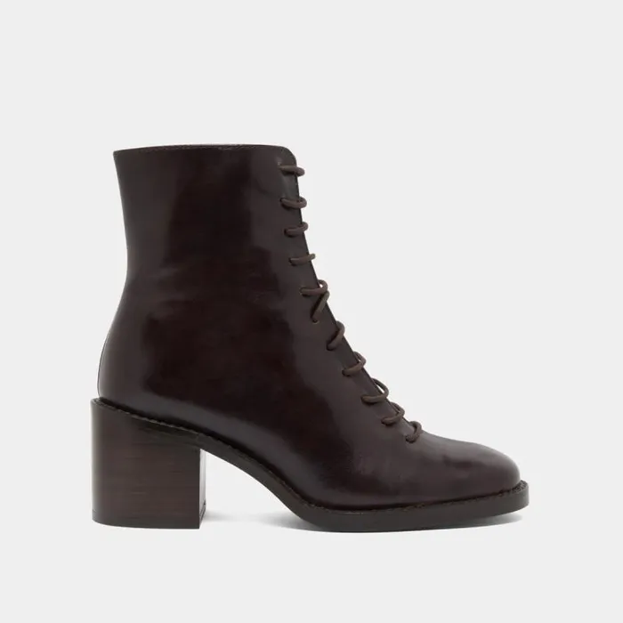 Women Lowboots With Laces Dark Brown JONAK Ankle Boots Lowboots