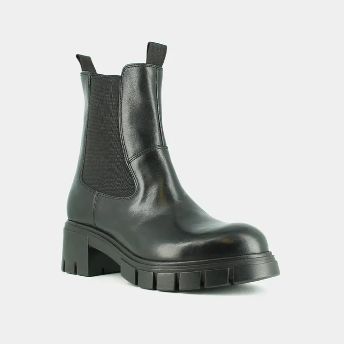 Women Lowboots With Notched Soles And Round Toes Black JONAK Ankle Boots Lowboots