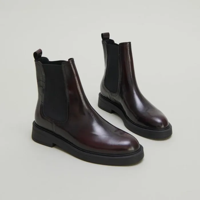 Women Lowboots With Pointed Toes Burgundy JONAK Ankle Boots Lowboots