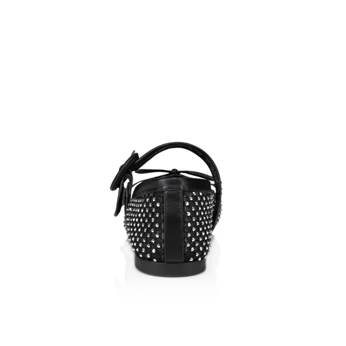 Women Mamastrapitina Ballerinas 8211 Strass Mesh And Nappa Leather 8211 Black Christian Louboutin Flats and Loafers