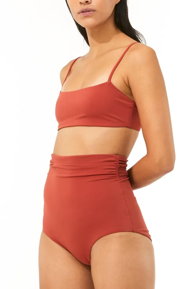 Women Mara Hoffman Bikini Tops Sia Bikini Top Rust