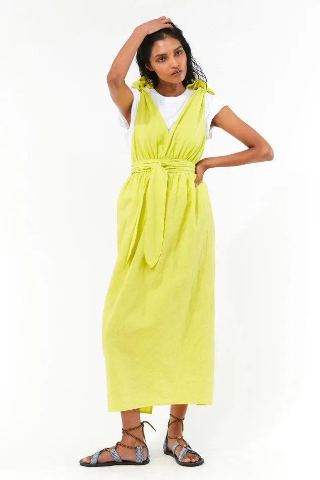 Women Mara Hoffman Dresses Calypso Dress Neon Green