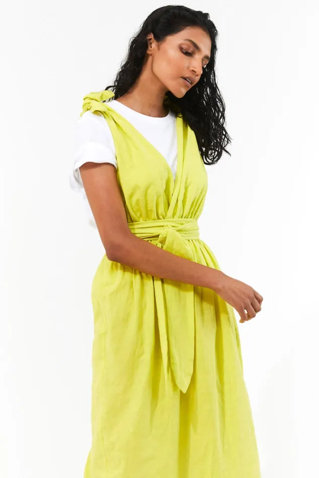 Women Mara Hoffman Dresses Calypso Dress Neon Green