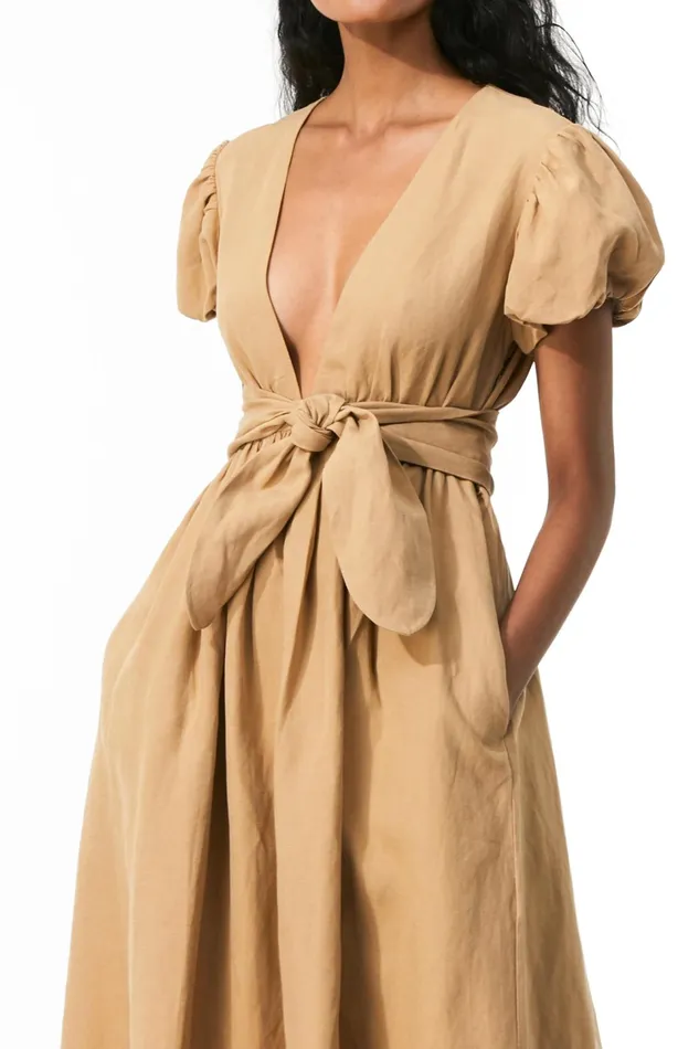 Women Mara Hoffman Dresses Savannah Dress Khaki