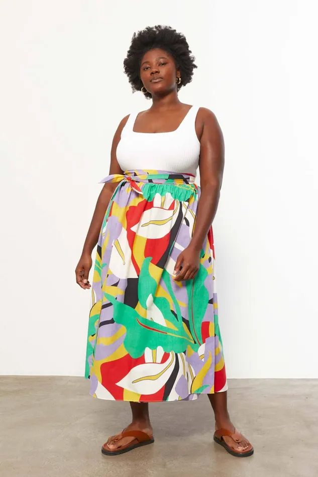 Women Mara Hoffman Extended Sizes Extended Katrine Skirt Black Multi