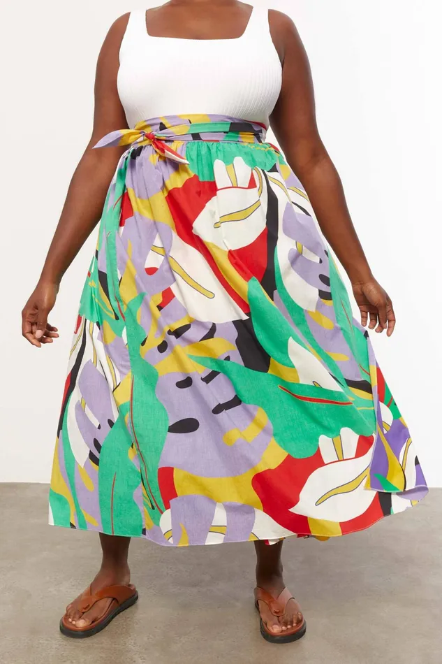 Women Mara Hoffman Extended Sizes Extended Katrine Skirt Black Multi Women Mara Hoffman Extended Sizes Extended Katrine Skirt Black Multi