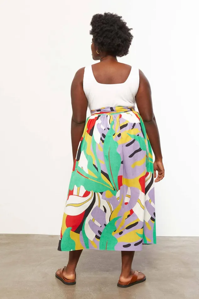 Women Mara Hoffman Extended Sizes Extended Katrine Skirt Black Multi Women Mara Hoffman Extended Sizes Extended Katrine Skirt Black Multi