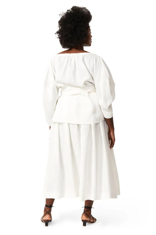 Women Mara Hoffman Extended Sizes Extended Tulay Skirt White