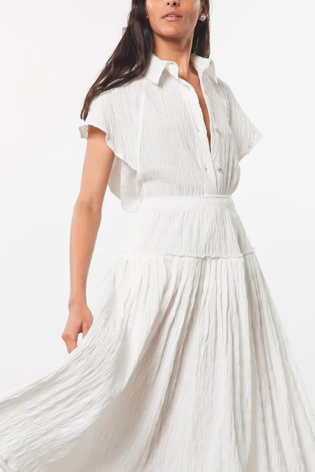 Women Mara Hoffman Skirts Alejandra Skirt White Women Mara Hoffman Skirts Alejandra Skirt White