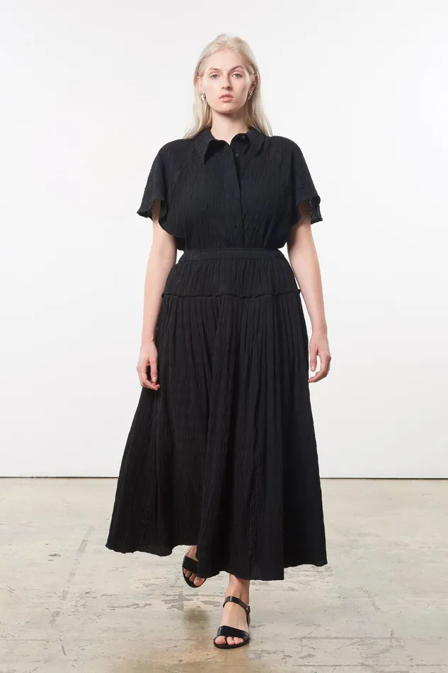 Women Mara Hoffman Skirts Extended Alejandra Skirt Black