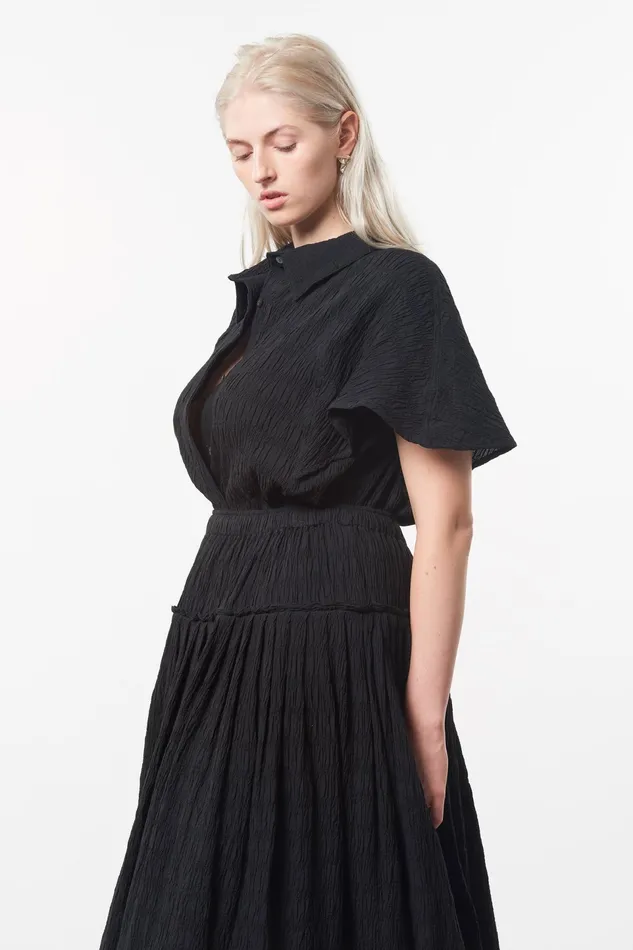 Women Mara Hoffman Skirts Extended Alejandra Skirt Black Women Mara Hoffman Skirts Extended Alejandra Skirt Black