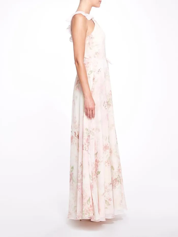 Women Marchesa Marchesa Notte Pavia Printed Blush