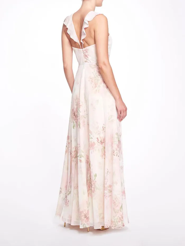 Women Marchesa Marchesa Notte Pavia Printed Blush