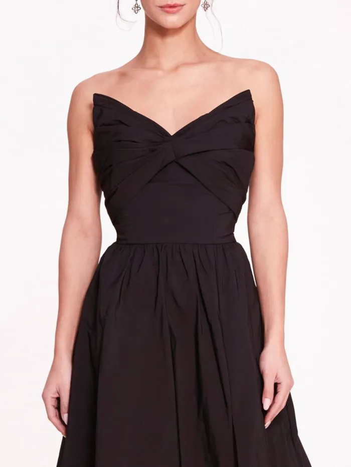 Women Marchesa Marchesa Notte Pleated Taffeta Gown Black