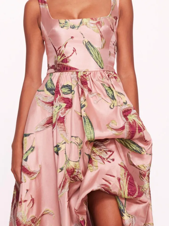 Women Marchesa Marchesa Notte Square Neck Drape Ballgown Pink