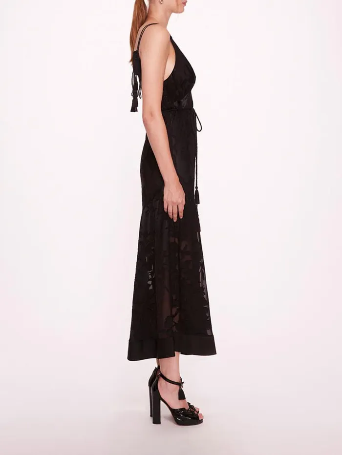 Women Marchesa Marchesa Rosa Niobe Slip Dress Black