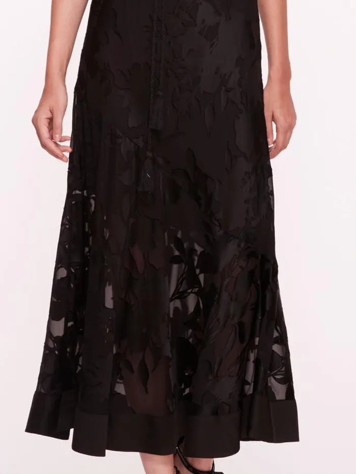 Women Marchesa Marchesa Rosa Niobe Slip Dress Black
