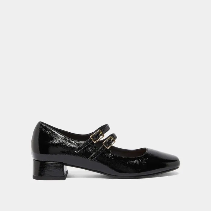 Women Mary Jane With Double Straps Black JONAK Babies Saloms