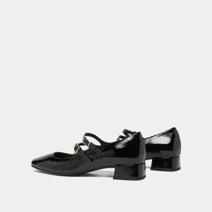Women Mary Jane With Double Straps Black JONAK Babies Saloms