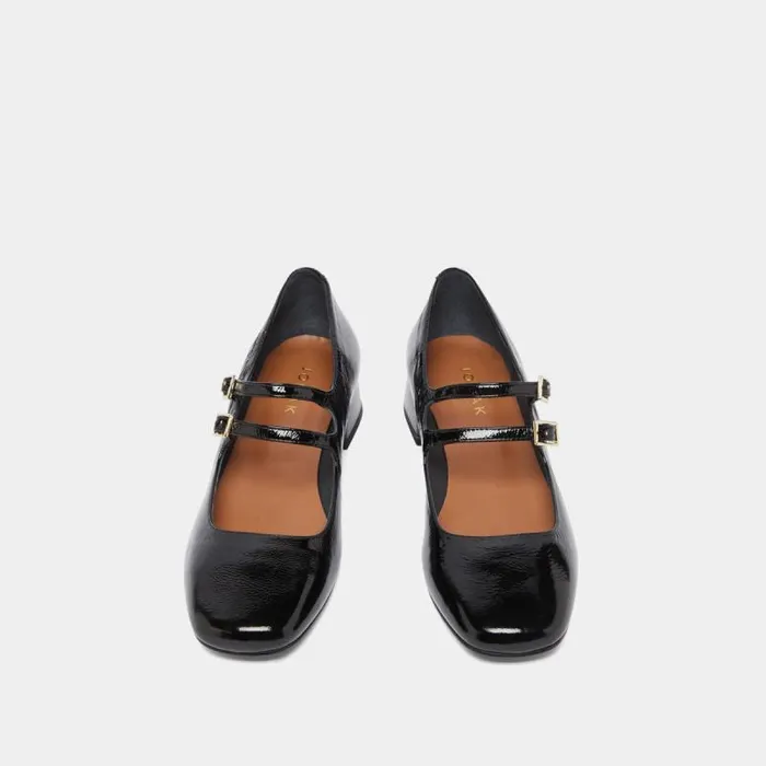 Women Mary Jane With Double Straps Black JONAK Babies Saloms