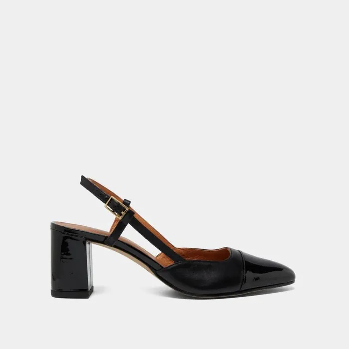 Women Mary Janes With Heels Black JONAK Slingbacks