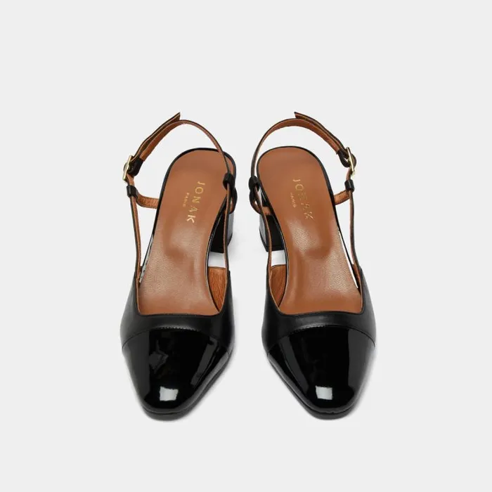 Women Mary Janes With Heels Black JONAK Slingbacks