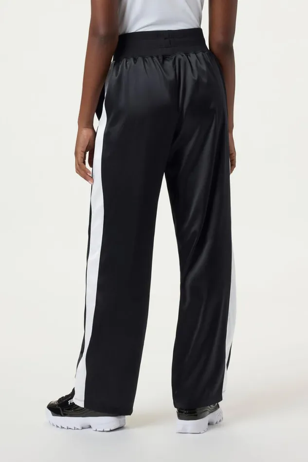 Women Matching Sets Fila Satin Track Pant 013 Blackwhite