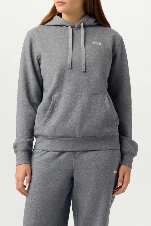 Women Matching Sets Fila Sportstyle Linear Logo Hoodie 063 Varsity Heatherwhite