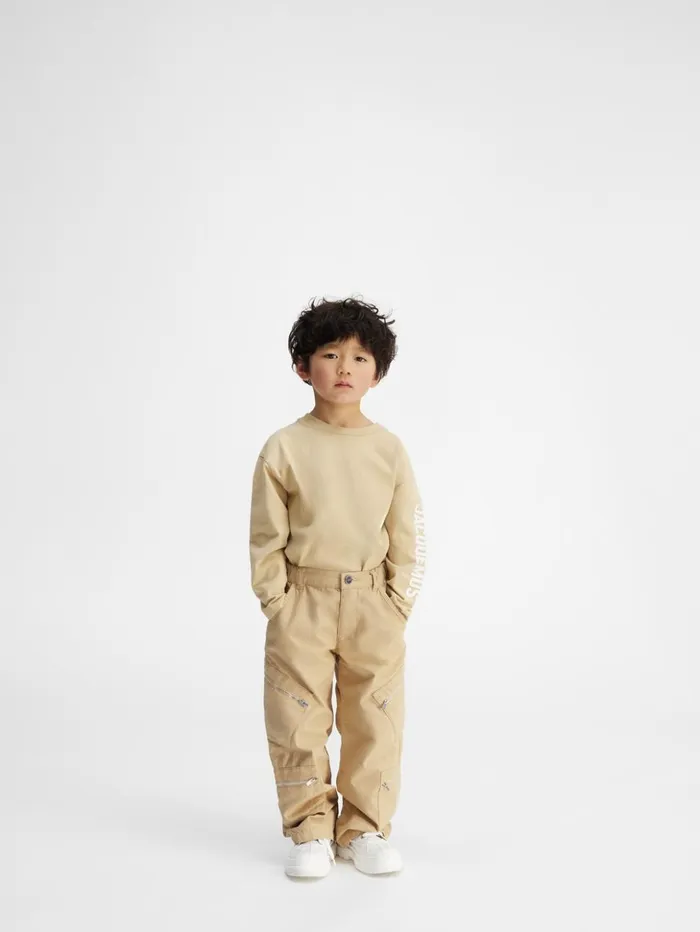 WomenMen Bottoms JACQUEMUS The Marrone Kids039 Cargo Pants Dark Beige