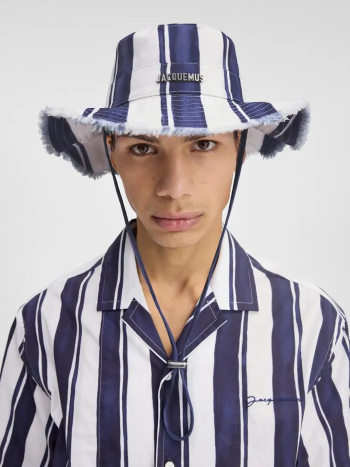 WomenMen Hats JACQUEMUS The Artichaut Bucket Hat Print Rayure Blue WomenMen Hats JACQUEMUS The Artichaut Bucket Hat Print Rayure Blue