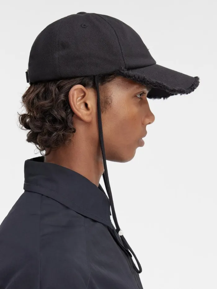WomenMen Hats JACQUEMUS The Artichaut Cap Black WomenMen Hats JACQUEMUS The Artichaut Cap Black