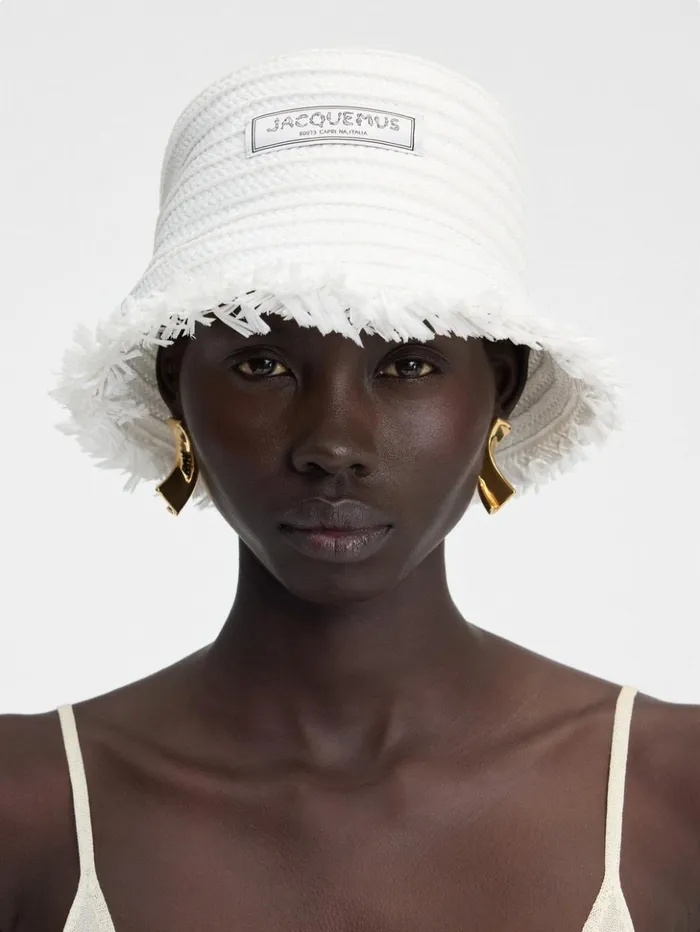 WomenMen Hats JACQUEMUS The Bacino Bucket Hat White WomenMen Hats JACQUEMUS The Bacino Bucket Hat White