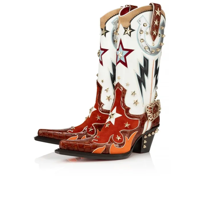 WomenMen Kennywood Alta High Boots 75 Mm 8211 Calf Leather 8211 Rodeo Christian Louboutin Boots
