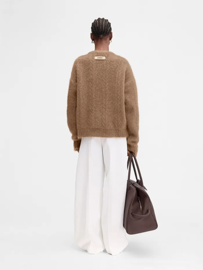 WomenMen Knits JACQUEMUS The Nuvola Sweater Camel