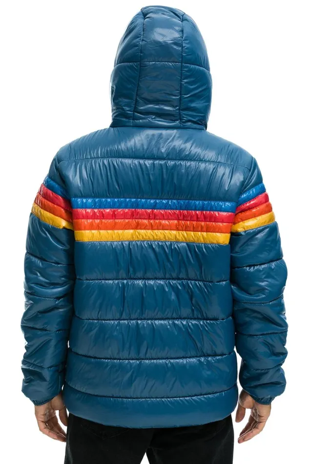WomenMen Outerwear Aviator Nation 4 STRIPE LUXE TREKKER JACKET 8211 GLOSSY DEEP BLUE WomenMen Outerwear Aviator Nation 4 STRIPE LUXE TREKKER JACKET 8211 GLOSSY DEEP BLUE