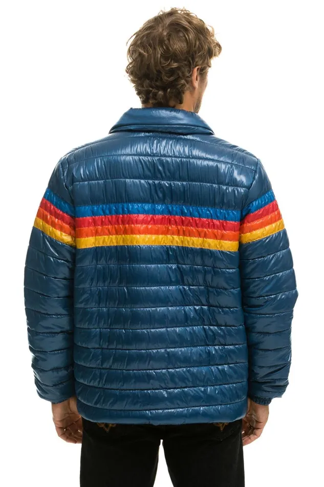 WomenMen Outerwear Aviator Nation 4 STRIPE TRAVELER JACKET 8211 GLOSSY DEEP BLUE WomenMen Outerwear Aviator Nation 4 STRIPE TRAVELER JACKET 8211 GLOSSY DEEP BLUE