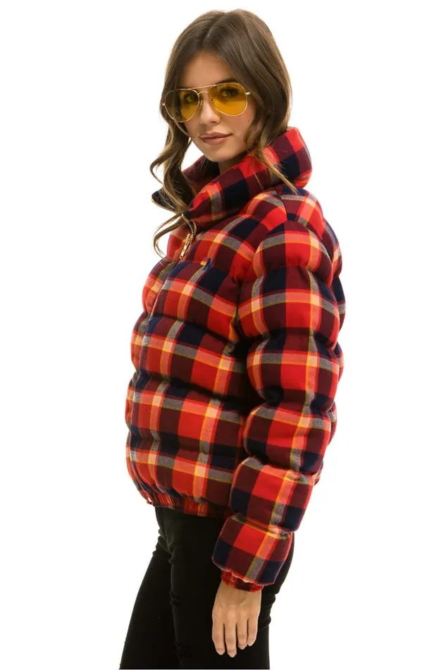 WomenMen Outerwear Aviator Nation APRES PLAID PUFFER JACKET 8211 RUGBY PLAID WomenMen Outerwear Aviator Nation APRES PLAID PUFFER JACKET 8211 RUGBY PLAID