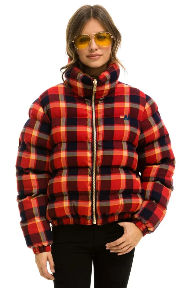 WomenMen Outerwear Aviator Nation APRES PLAID PUFFER JACKET 8211 RUGBY PLAID WomenMen Outerwear Aviator Nation APRES PLAID PUFFER JACKET 8211 RUGBY PLAID